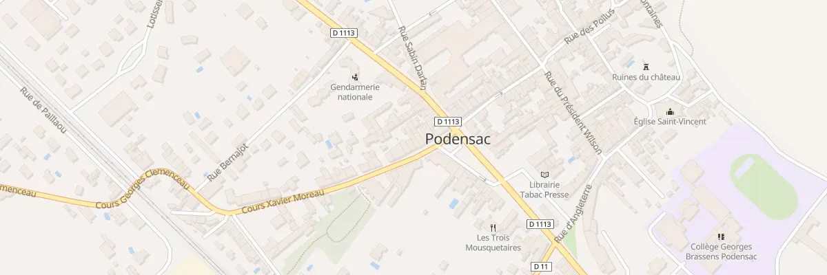 Plan du 8 Crs Xavier Moreau à Podensac