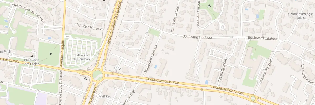 Plan du 232 Bd de la Paix à Pau
