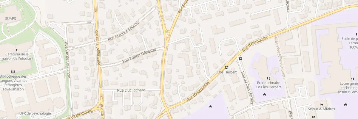 Plan du 34 Rue de Lebisey à Caen