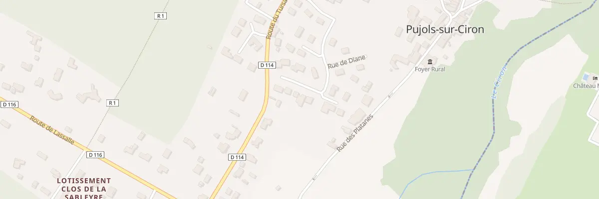 Plan du 17 Rue de Diane à Pujols-sur-Ciron