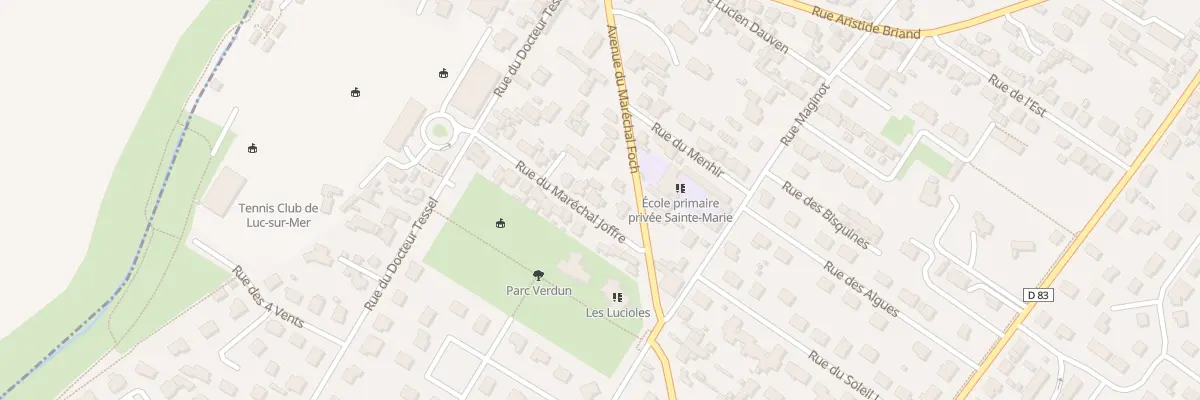 Plan du 2 Rue du Marechal Joffre à Luc-sur-Mer