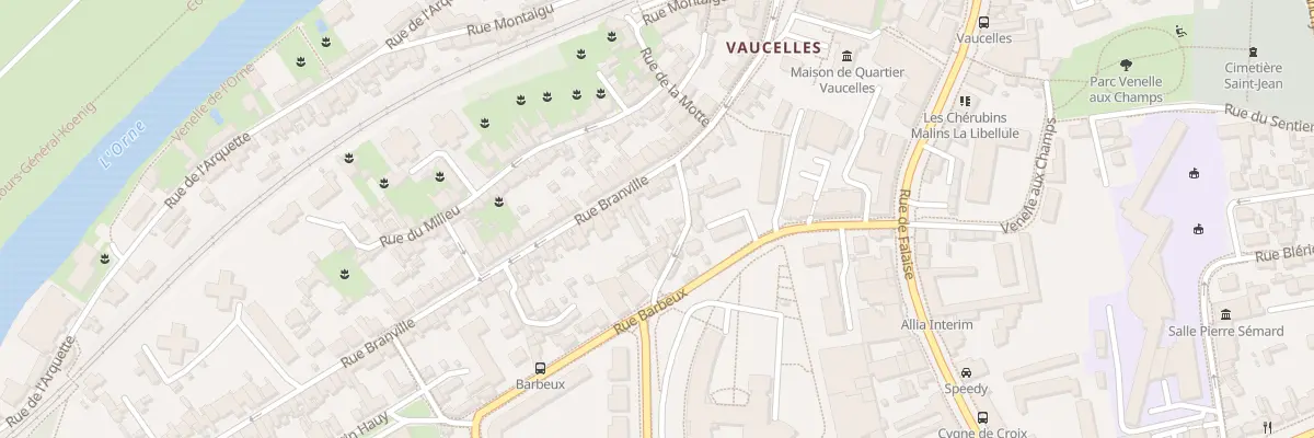 Plan du 25 Rue Branville à Caen
