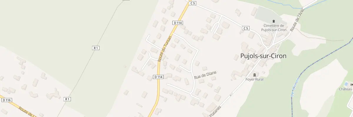 Plan du 6 Rue de Diane à Pujols-sur-Ciron
