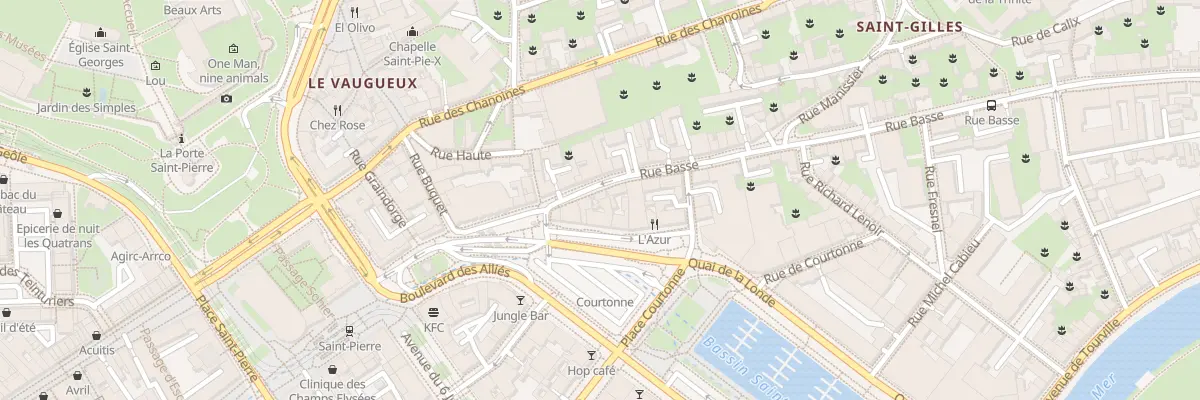 Plan du 10 Rue Basse à Caen