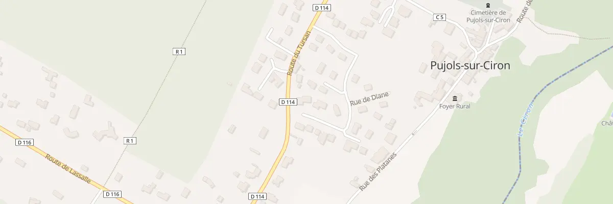 Plan du 12 Rue de Diane à Pujols-sur-Ciron