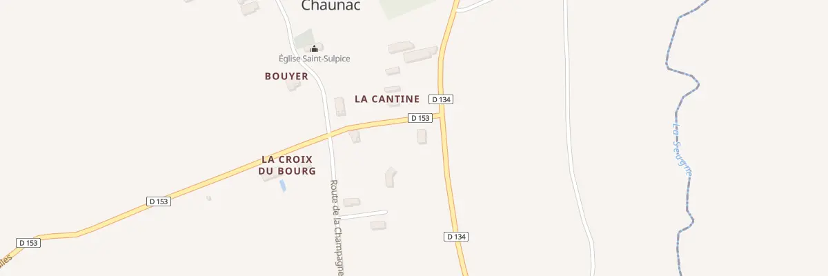 Plan du 5 Rte des Halles à Chaunac