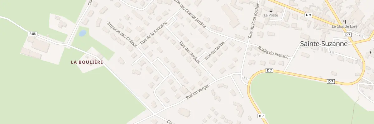 Plan du 5 Rue des Rosiers à Sainte-Suzanne-et-Chammes