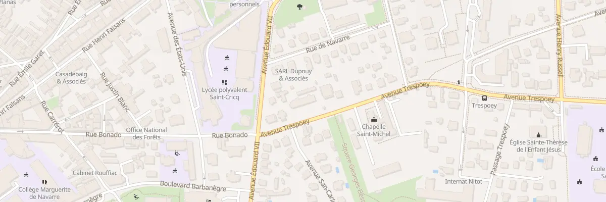 Plan du 104 Av Trespoey à Pau