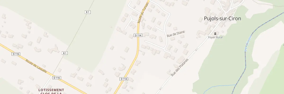 Plan du 14 Rue de Diane à Pujols-sur-Ciron