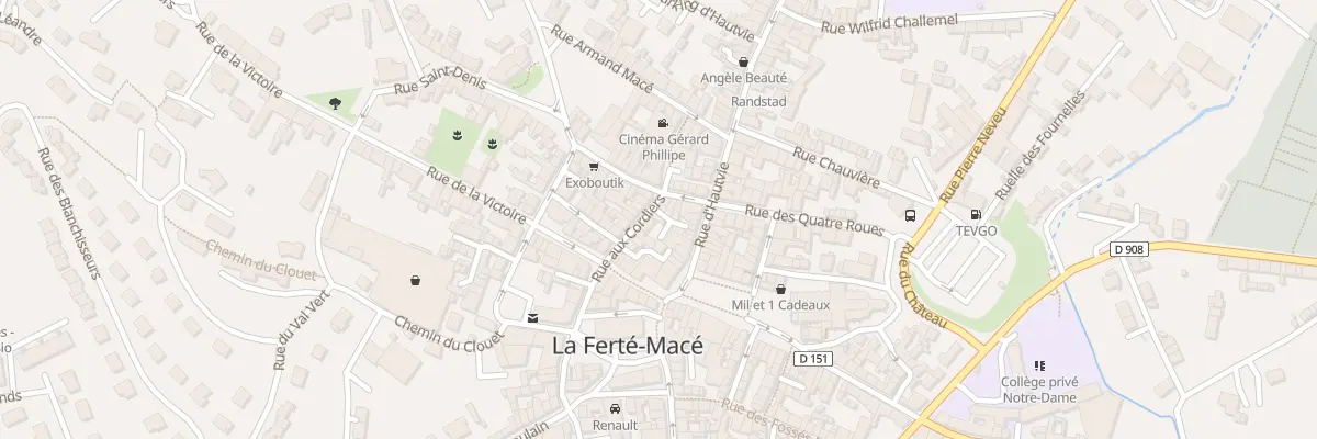 Plan du 3 Rue aux Cordiers à La Ferté Macé