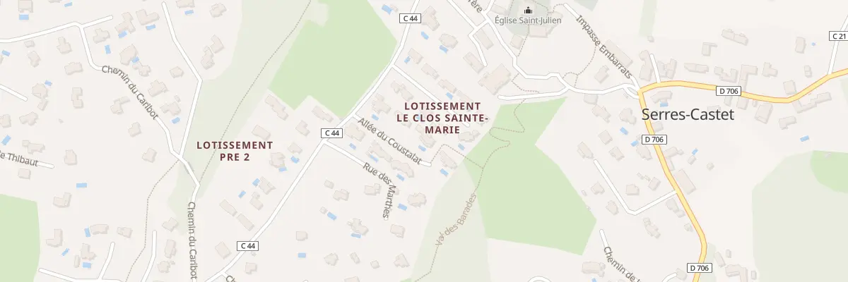 Plan du 3 All du Coustalat à Serres-Castet