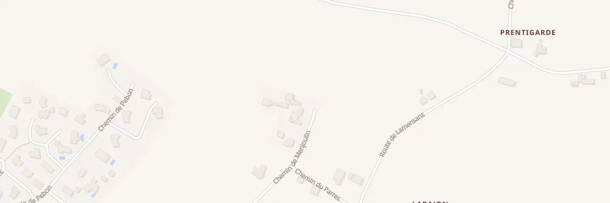 Plan du 335 Che de Menjoulin à Bordères-et-Lamensans