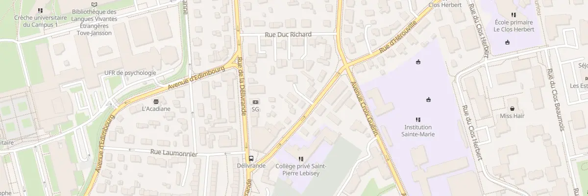 Plan du 9 Rue de Lebisey à Caen