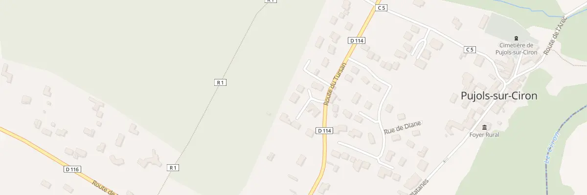 Plan du 206 Rte du Tursan à Pujols-sur-Ciron