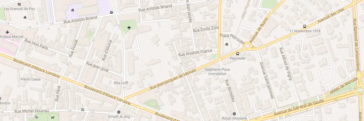 Plan du 11 Rue Anatole France à Pau