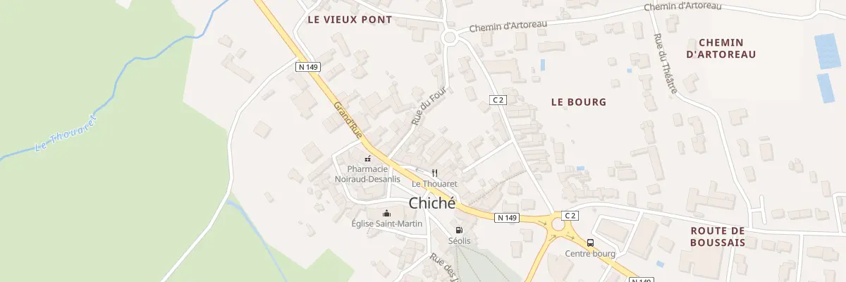 Plan du 19 Pl Saint Martin à Chiché