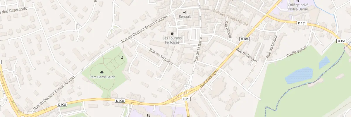 Plan du 4 Rue du Quatorze Juillet à La Ferté Macé