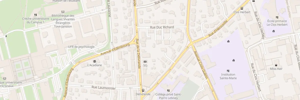 Plan du 40 Rue de la Délivrande à Caen