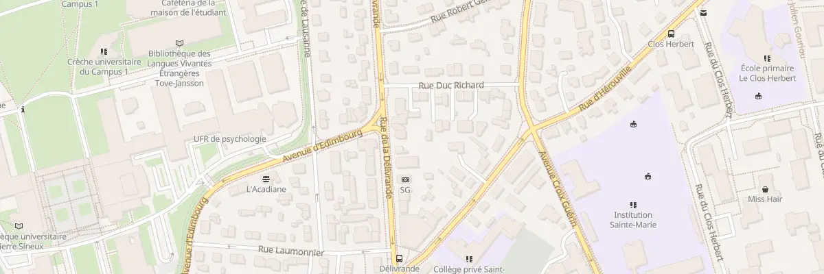 Plan du 48 Rue de la Délivrande à Caen