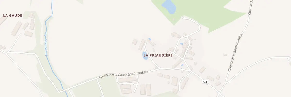 Plan du 25 La Priaudière à Chiché