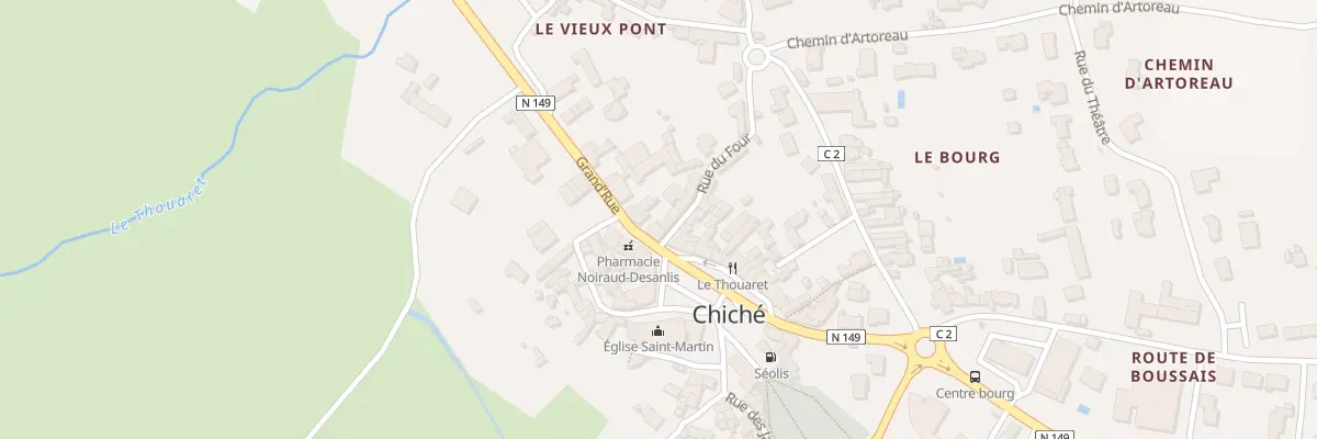 Plan du 1 Rue du Four à Chiché