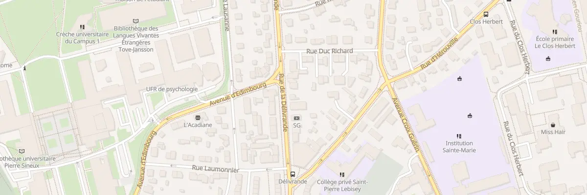 Plan du 42 Rue de la Délivrande à Caen