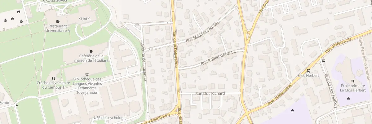 Plan du 74 Rue de la Délivrande à Caen
