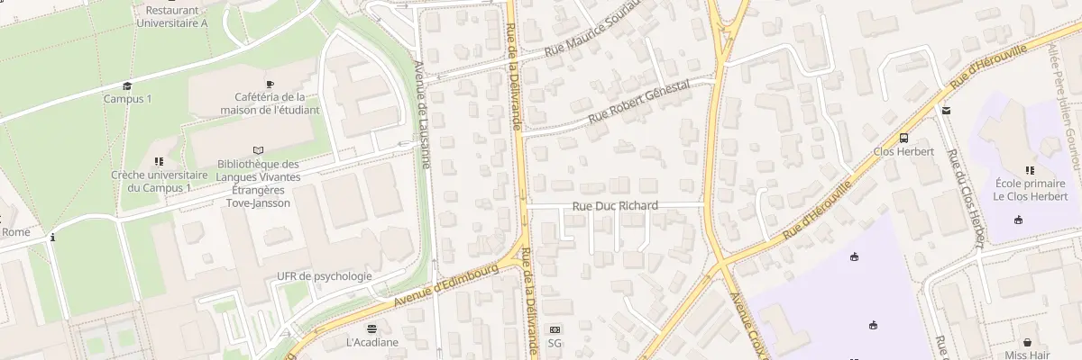 Plan du 70 Rue de la Délivrande à Caen