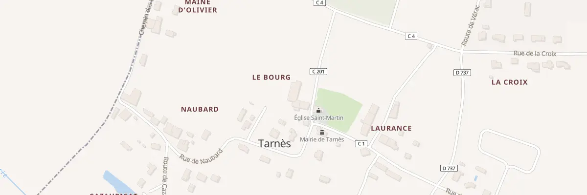 Plan du 313 Rue de la Mairie à Tarnès