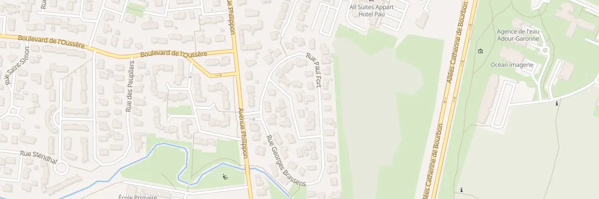 Plan du 6 Rue Gustave Flaubert à Pau