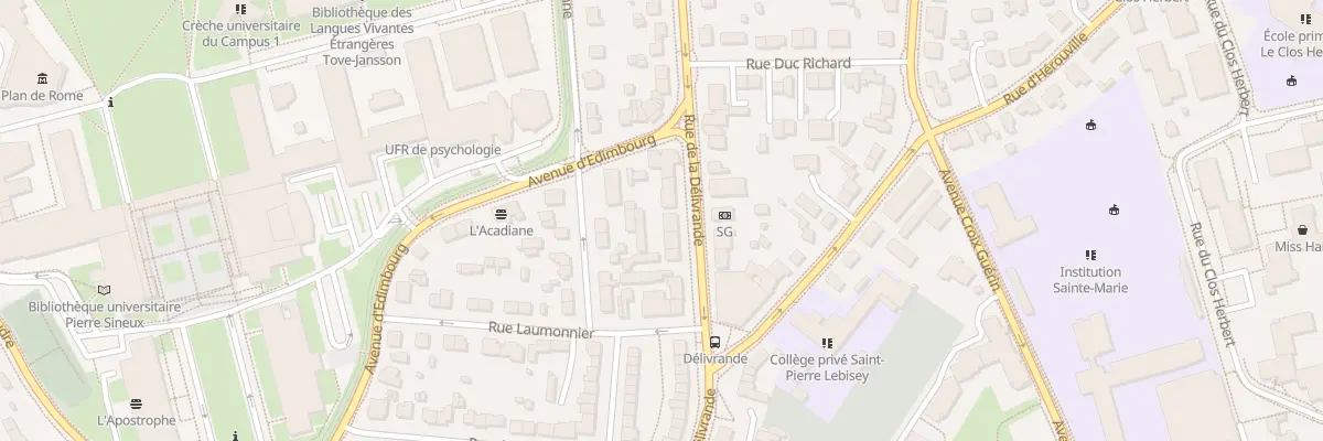 Plan du 39 Rue de la Délivrande à Caen