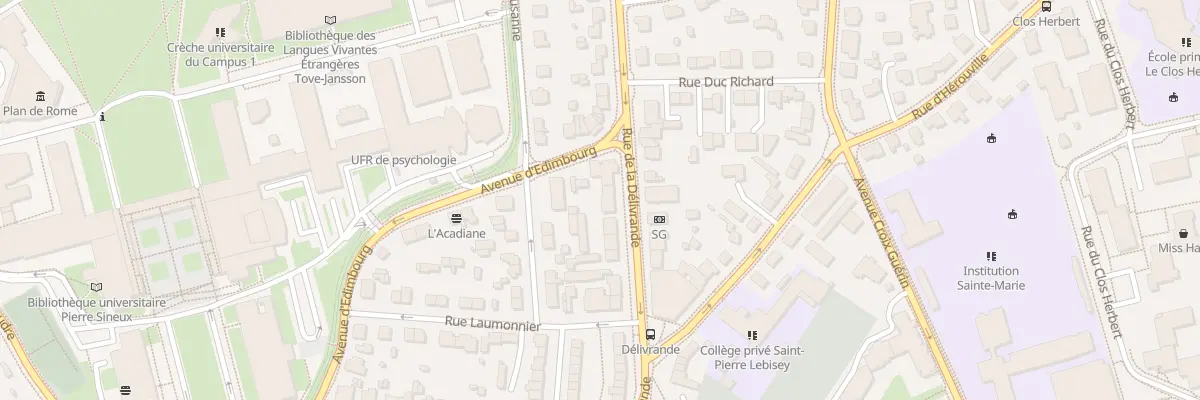 Plan du 43 Rue de la Délivrande à Caen