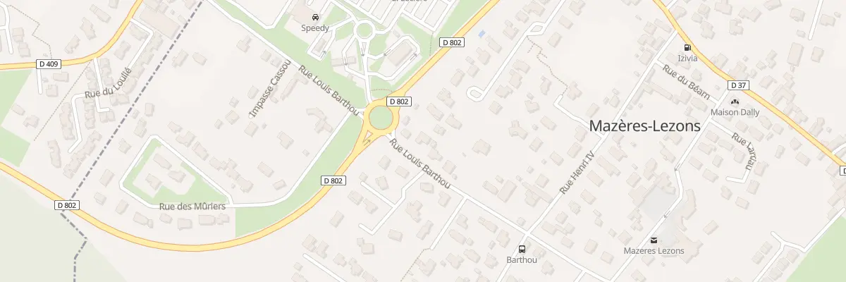 Plan du 28 Rue Louis Barthou à Mazères-Lezons