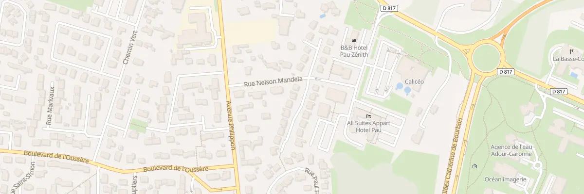 Plan du 12 Rue Nelson Mandela à Pau