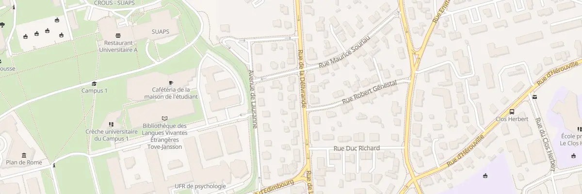 Plan du 65 Rue de la Délivrande à Caen