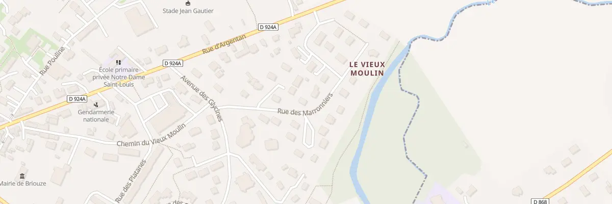 Plan du 7 Rue des Marronniers à Briouze