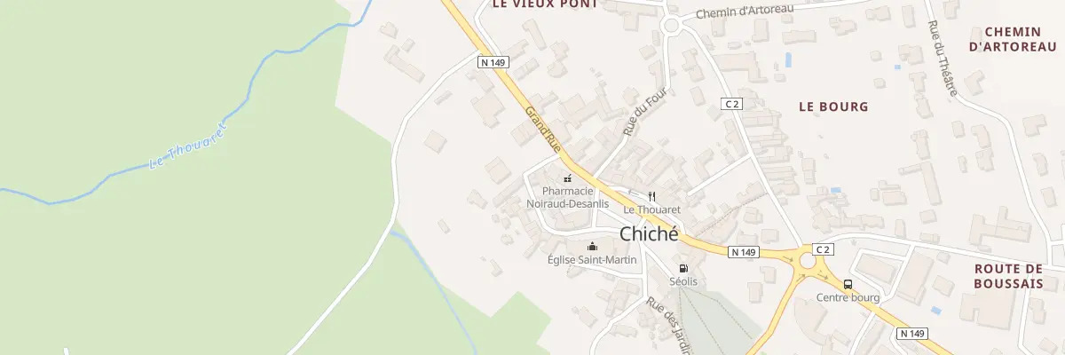 Plan du 10 Rue du Presbytère à Chiché