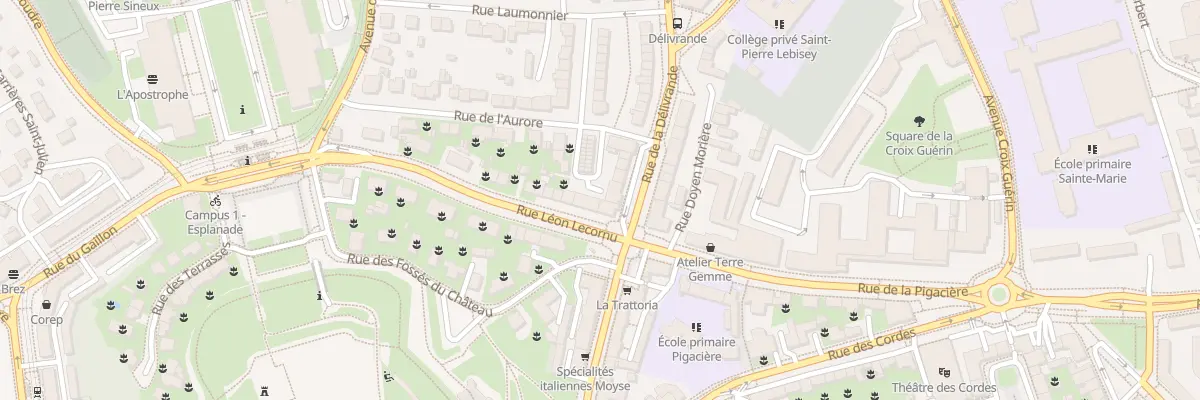 Plan du 1 Rue de la Délivrande à Caen