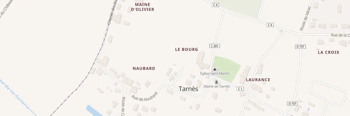 Plan du 154 Rue de Naubard à Tarnès