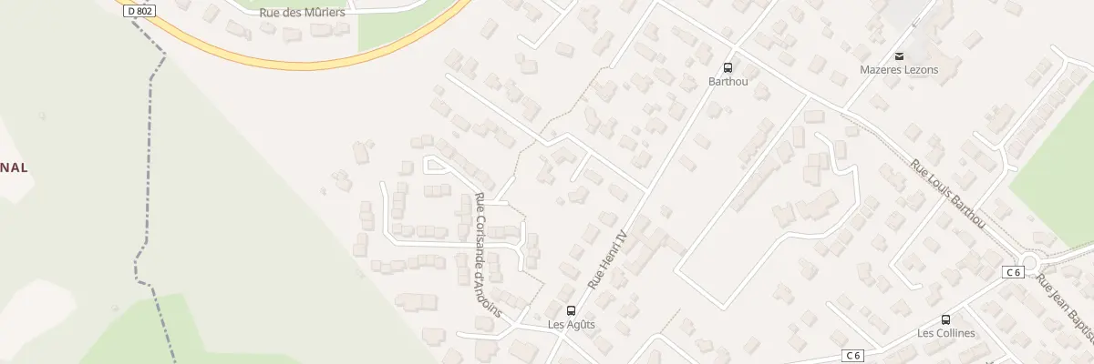 Plan du 7 Rue des Oliviers à Mazères-Lezons
