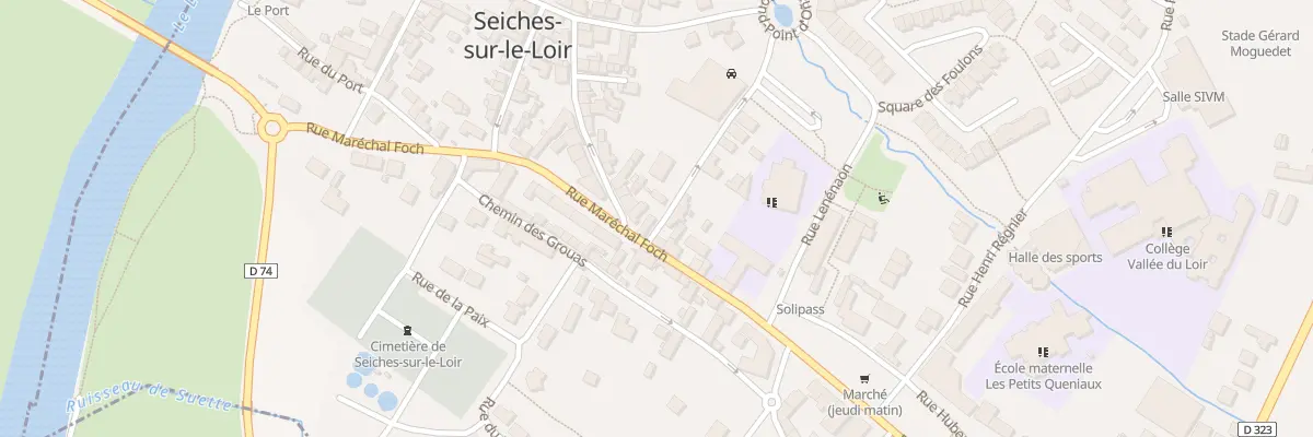 Plan du 13 Rue Marechal Foch à Seiches-sur-le-Loir