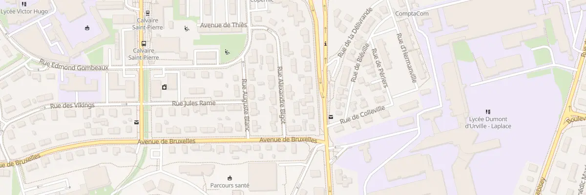 Plan du 10 Rue Alexandre Bigot à Caen