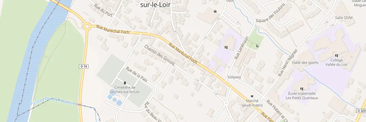 Plan du 42 Rue Marechal Foch à Seiches-sur-le-Loir