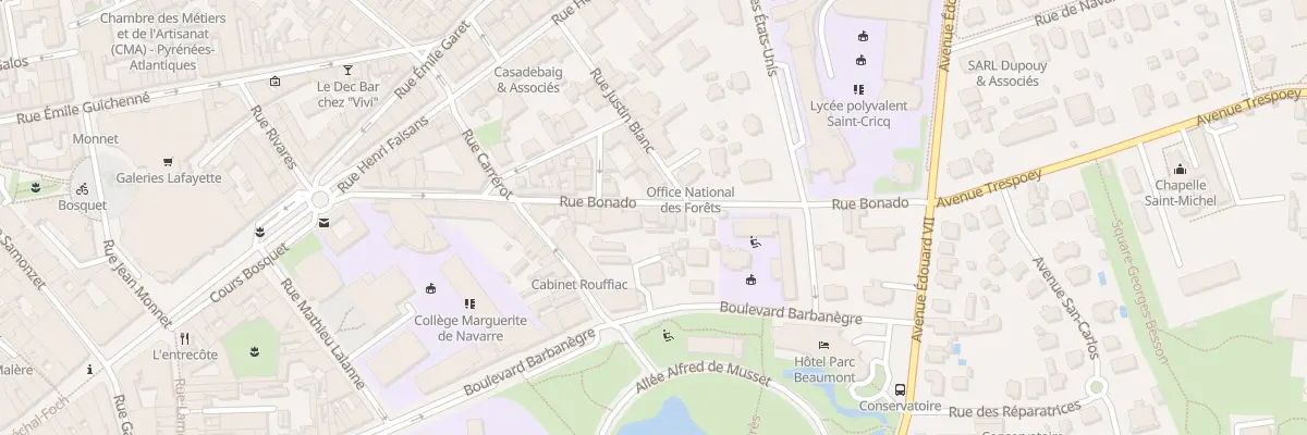 Plan du 13 Rue Bonado à Pau
