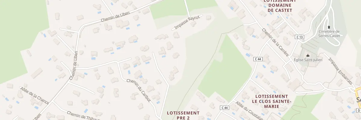 Plan du 8 Imp du Château d’Eau à Serres-Castet