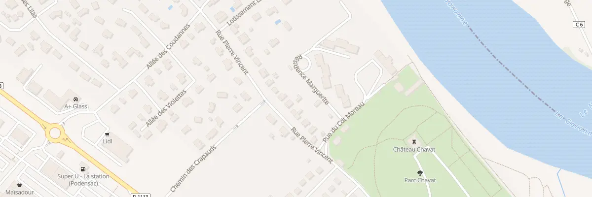 Plan du 14 Rue Pierre Vincent à Podensac