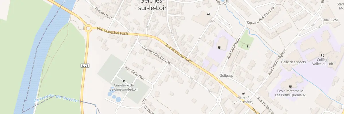 Plan du 34 Rue Marechal Foch à Seiches-sur-le-Loir