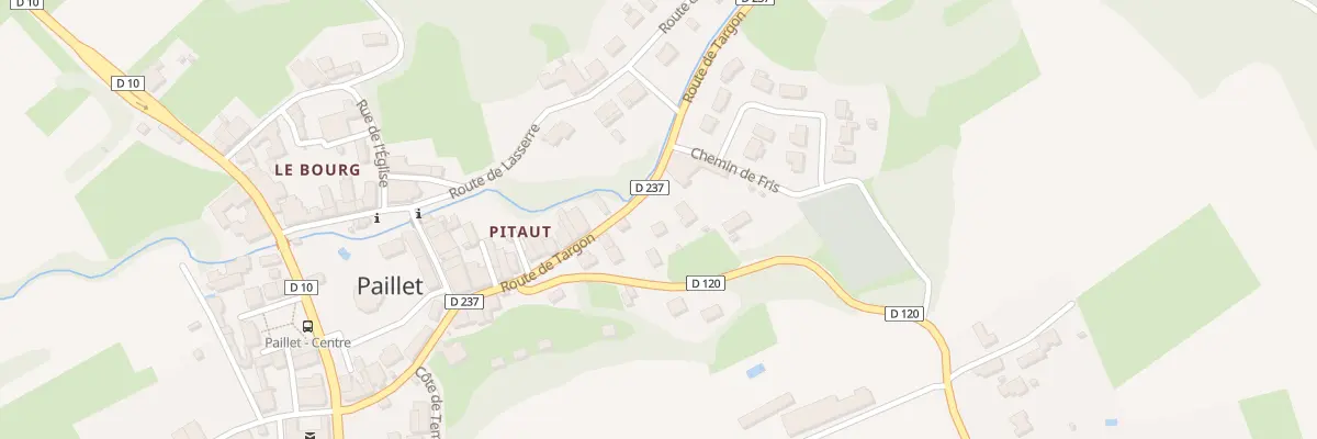 Plan du 28 Rte de Targon à Paillet