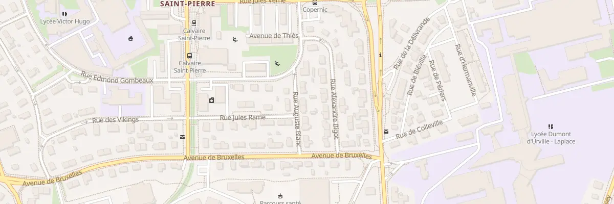 Plan du 12 Rue Auguste Blanc à Caen