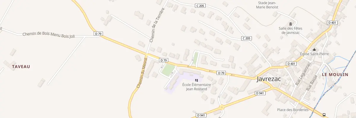 Plan du 8 Rue des Ecoles à Javrezac